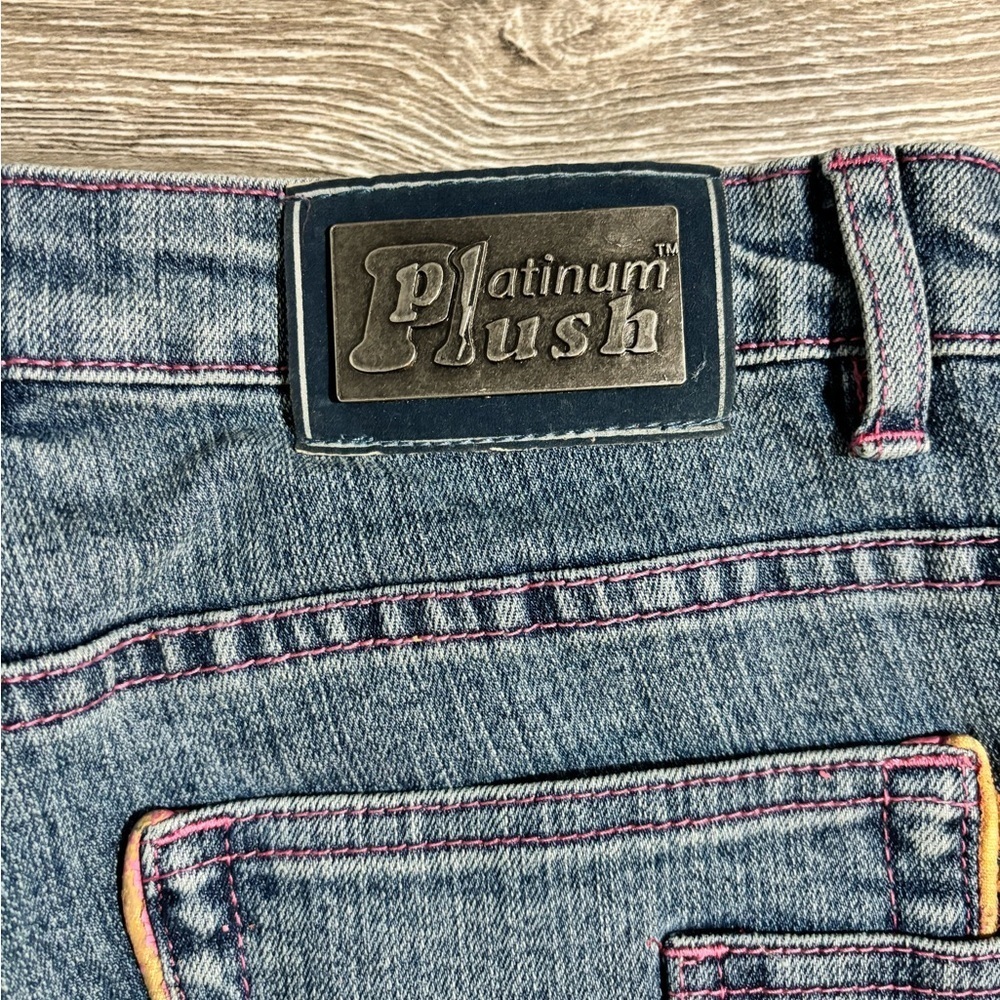 Platinum Plush Patch Pocket Cargo Jeans Orange Trim, Size: 11 - Picture 7 of 9
